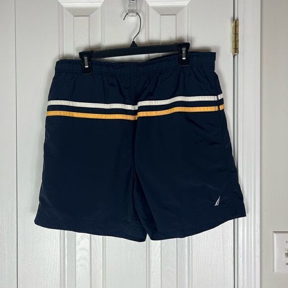 Nautica Navy Mens Swim Shorts Size M - Picture 1 of 4